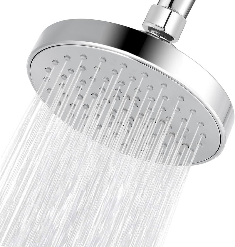 Nuodan High Pressure Shower Head - 4.7“ Powerful Bathroom Pressure Boosting Rain Showerhead - Perfect Universal Replacement for Rainfall Shower Heads (Chrome) - Image 1